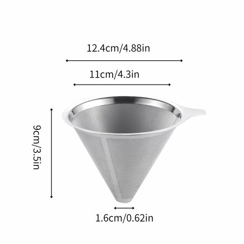 Metallsieb Edelstahl Kaffee Dauerfilter Kaffeefilter Permanentfilter Filter CE - Bild 9 von 9
