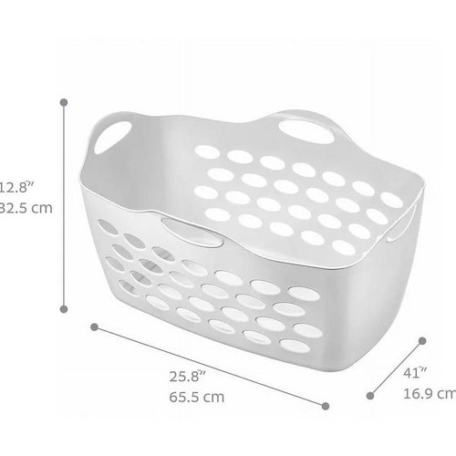 Flexible Laundry Basket W/ 4 Handles Durable Lightweight Storage Solution New - Picture 2 of 5