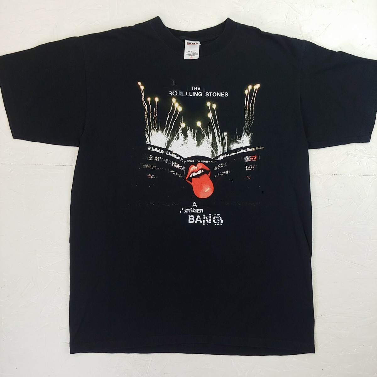 Vintage rolling Stones t-shirt size large bigger Bang double