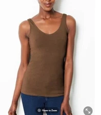 J.JILL Plus Size Mahogany PERFECT REVERSIBLE TANK TOP 3X