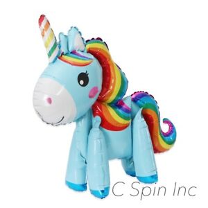 3D Unicorn Blue Foil Balloons Helium Balloon Birthday Baby Shower Bride Party US