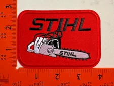 Stihl Chain Saws Red Embroidered Iron-On Patch – Logo Badge for Gear