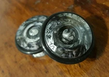 2 Guitar Set Screw Speed Grip Speed Knobs..Black Metallic/Pearl White ...  JAT 