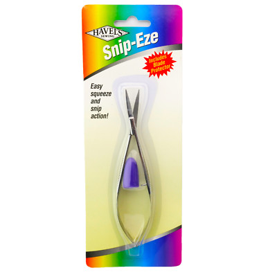 Havel's Snip-Eze 4-3/4'' Curved Tip Squeeze & Snip Embroidery Scissors