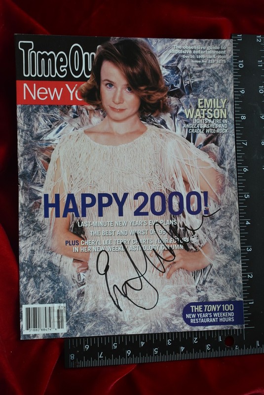 EMILY WATSON Time Out NY IN PERSON signed autograph photo Magazine cover