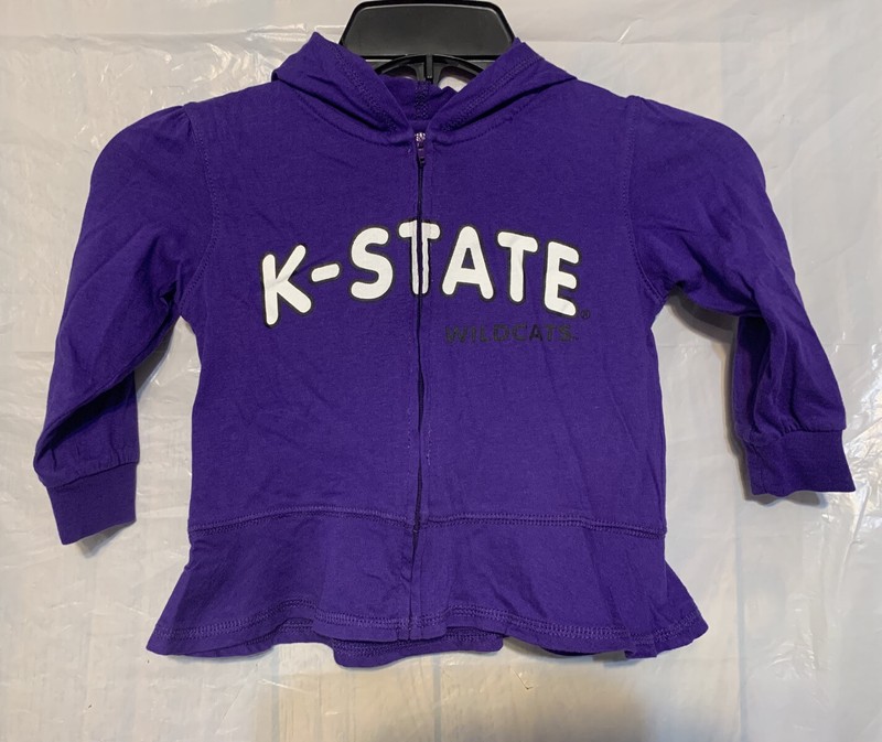 Girls Toddler KansasState-KSUWildcats-ZipUpHoodedSweatshirt/Jacket-Purple-4T-GUC