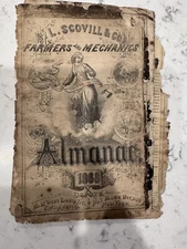 A.L. Scovill & Co.'s Farmers & MECHANICS ALMANAC 1868 Quick Medicine Cincinnati