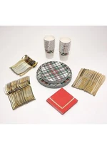 Coterie Seasonal Service for 20 Disposable Dinnerware Set