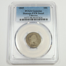 1805 PCGS FR Detail - Silver Draped Bust Dime - 4 Berries - 10c US Coin #49830A