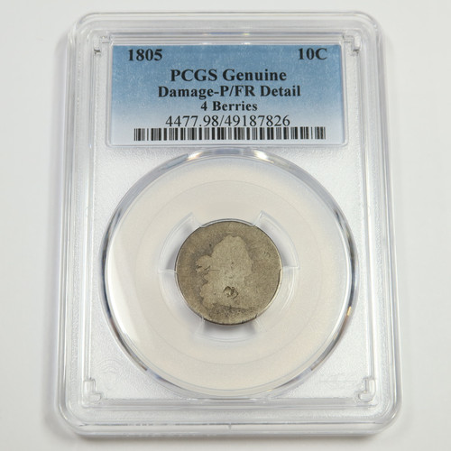 1805 PCGS FR Detail - Silver Draped Bust Dime - 4 Berries - 10c US Coin #49830A