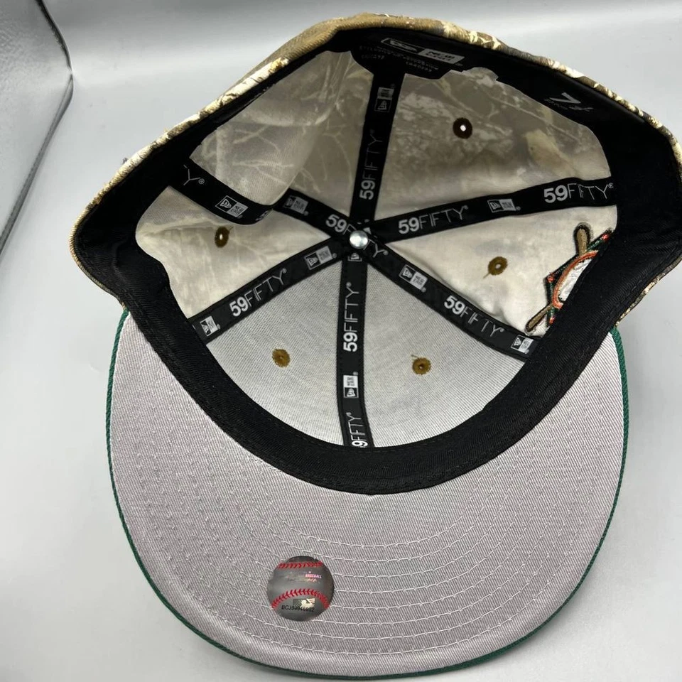 Gorra ajustada Jackie Robinson para hombre 7 1/2 Realtree verde 59Fifty New Era Foto 4 de 4