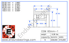 Chain Guide Bearing ENDURO CGM 60mm-1 forklift ships fast from California