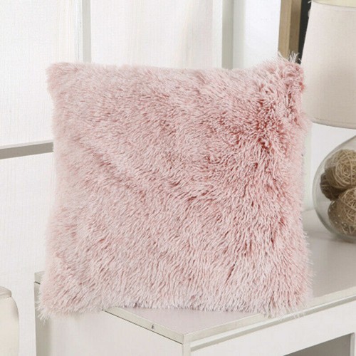 2x Fluffy Plush Pillow Case Shaggy Faux Fur Waist Throw Cushion Cover Home De ∂ - Picture 37 of 37