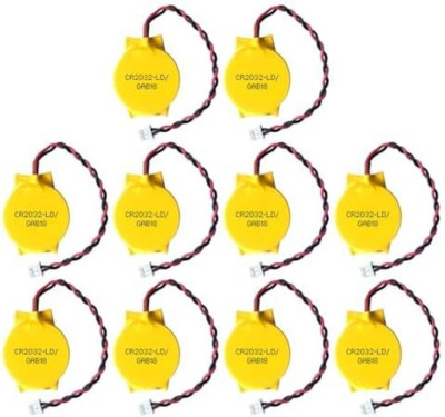 10PACK 3V CR2032 CMOS Battery with Wire Leads and MOLEX Connector Computer NEW