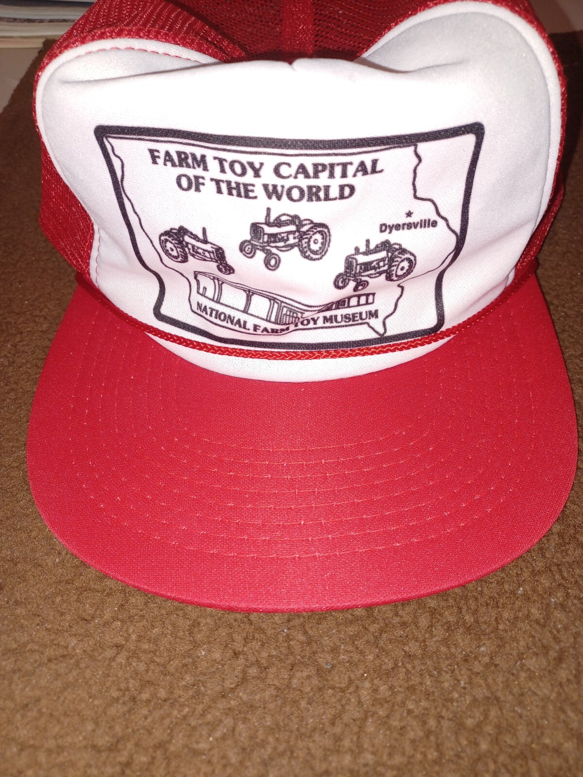 Casquette Baseball National Farm Machinery Show 2010 – Noire Réglable – Occasion – Patch Barbelé