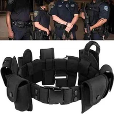 New Tactical Nylon police Security Guard Duty Belt Utility Kit System With Pouch