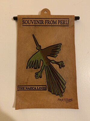 Peruvian Nazca Lines Leather Wall Painting