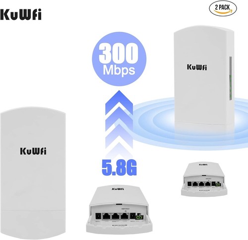 Ponte Wireless da Esterno, 5.8G 3KM Trasmissione WiFi Punto a Punto Wireless E... - Foto 4 di 10