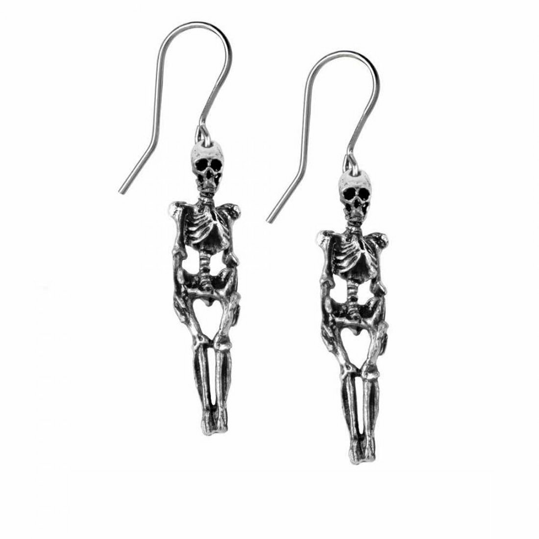 Alchemy Gothic Pewter - SKELETON - /Hook Earrings