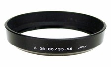 Original Minolta A 28-80 mm 3.5-5.6 Sunshade Dealer Against Light Hood