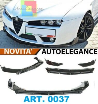 AUTOFARI ALFA ROMEO 159 05-12 LAMA SOTTO PARAURTI ANTERIORE IN ABS RS NERO SPLITTER -