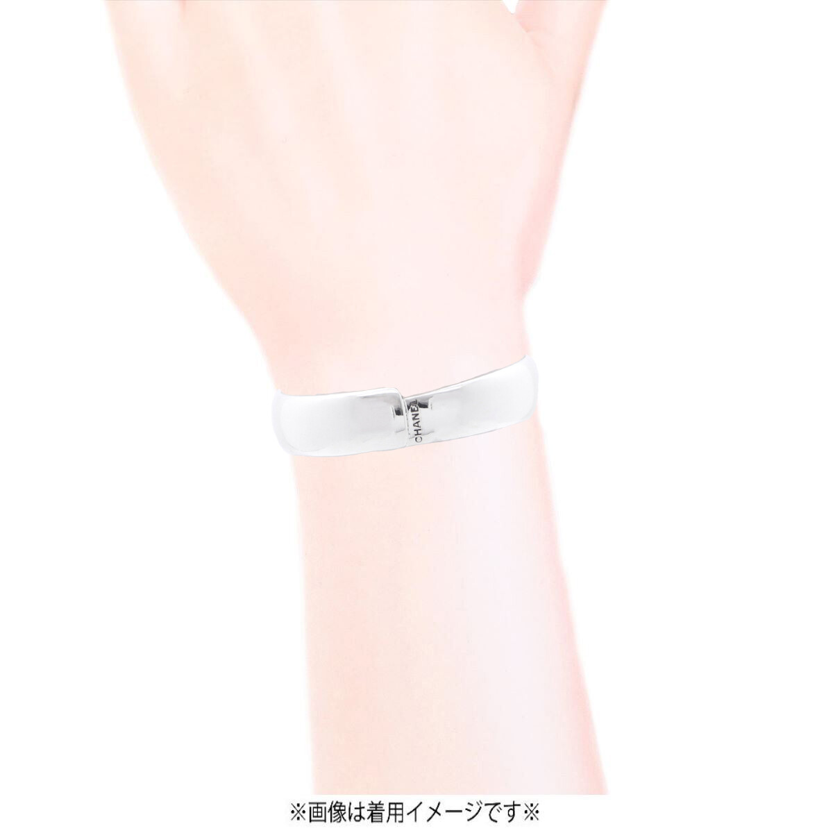 CHANEL Bangle Bracelet Cuff Silver Ag925 Ladies Woman Jewelry