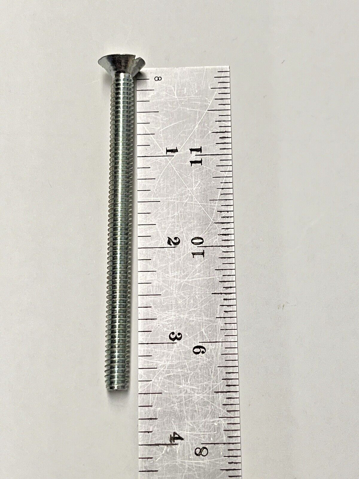 (100) 1/4-20 X 3-1/2 Slotted Flat Head Machine Screw Steel Zinc Long Countersunk