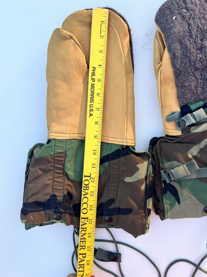Mitten Set Extreme Cold Weather Military Wool Leather Camouflage eBay