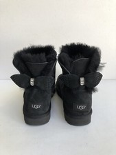 UGG CLASSIC SPARKLE BOW MINI BLING BLACK SHEARLING BOOT US 5 / EU 36 / UK 3