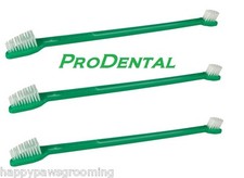 3-DUAL-End DOG CAT TOOTHBRUSHES Toothbrush Dental Mouth Oral Hygiene Teeth Care