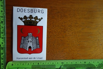 Alter Aufkleber Niederlande Holland DOESBURG Hanzestad aan de Ijssel