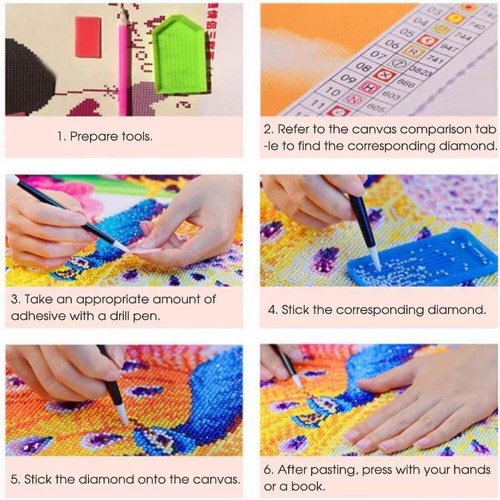 5D Diamond Painting Kits for Adults Beginners 12"x16" DIY Home Wall Decor - Picture 4 of 26