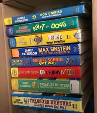 Lot 8 James Patterson Books Kat Vs Dog Treasure Hunters Robots Max Einstein