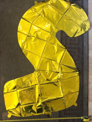Luftballon Riesen Gelbgold Zahl 2 Geburtstag Folie Helium Form Party 45'' x 28''