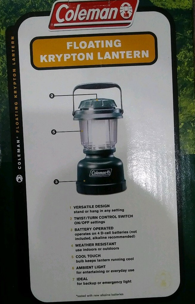 BRANDNEW in BOX Coleman Floating Krypton Lantern - Silver Metallic ...