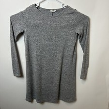 Gap Women's Gray Round Neck Soft Long Sleeve Dress Size S