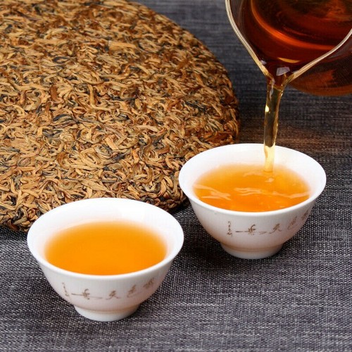 2021 Nonpareil Yunnan Honey Flavor Golden Buds Dian Hong Black Tea Cake 357g - Picture 4 of 5