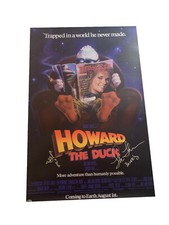 ED GALE LEA THOMPSON HOWARD THE DUCK SIGNED FULL SIZE POSTER AUTO BECKETT BAS 2