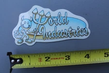 World Industries Skateboards Chrome Silver Evil GB Vintage Skateboarding STICKER
