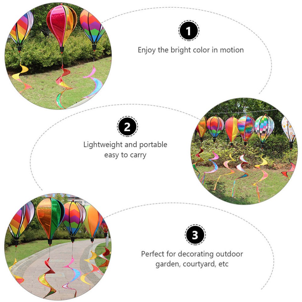Garden Hot Air Balloon Garden Lawn Decor Garden Outdoor Hanging Cartoon