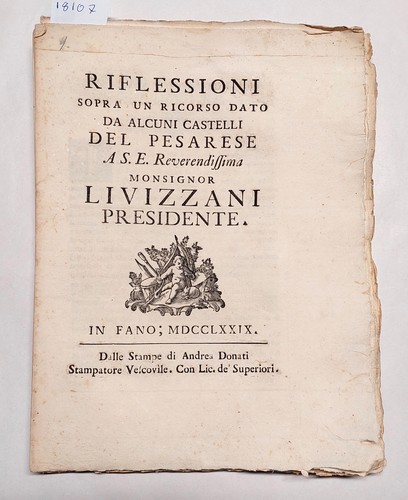 Abbati Olivieri Giordani Riflessioni sopra un ricorso.. Monsignor Livizzani 1779 - Imagen 2 de 8
