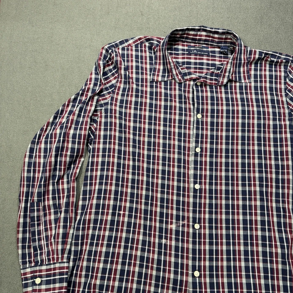 John Ashford Shirt Men's Large Multicolor Plaid Easy Care Button Up Casual - Image 2 of 4