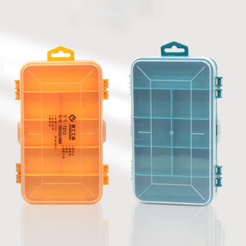 DoubleSide Tool Storage Case Compartment Plastic Storage Tool Case for