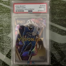 Panini 2022 Select James Cook Visionary Gold Prizm 10/10