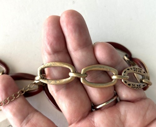 Liz Claiborne necklace reversible new old stock with tag 10" chain pendants - Picture 6 of 6