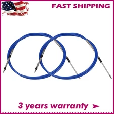 Outboard Inboard 2PCS 8FT 33C Shift Throttle Control Cable Universal For Yamaha