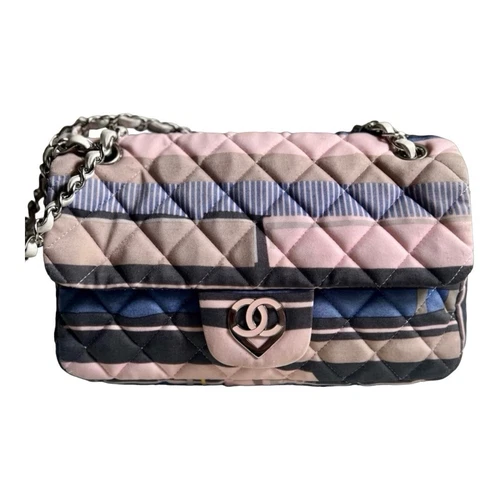 Borsa a tracolla CHANEL Autentica collezione Runway Resort 2009 in jersey trapuntato con patta
