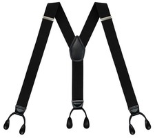 Men's 2" Wide Y-Back Adjustable Elastic Button End Suspenders,Tuxedo Braces f...