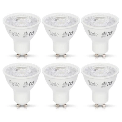 [6 Pack] Simba Lighting® LED GU10 ETL 5W Dimmable 50W Replacement Bulb 2700K