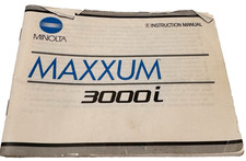 Minolta Maxxum 3000i Camera Instruction Manual Only